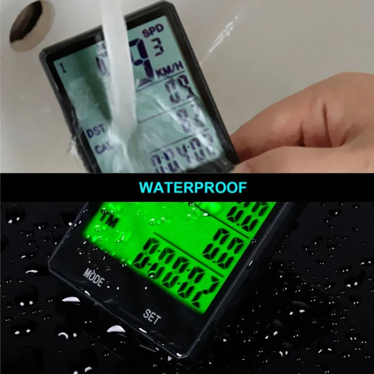 2.8 inch English Wireless Waterproof Cycle Computer LCD Odometer Speedometer with Extension Holder
