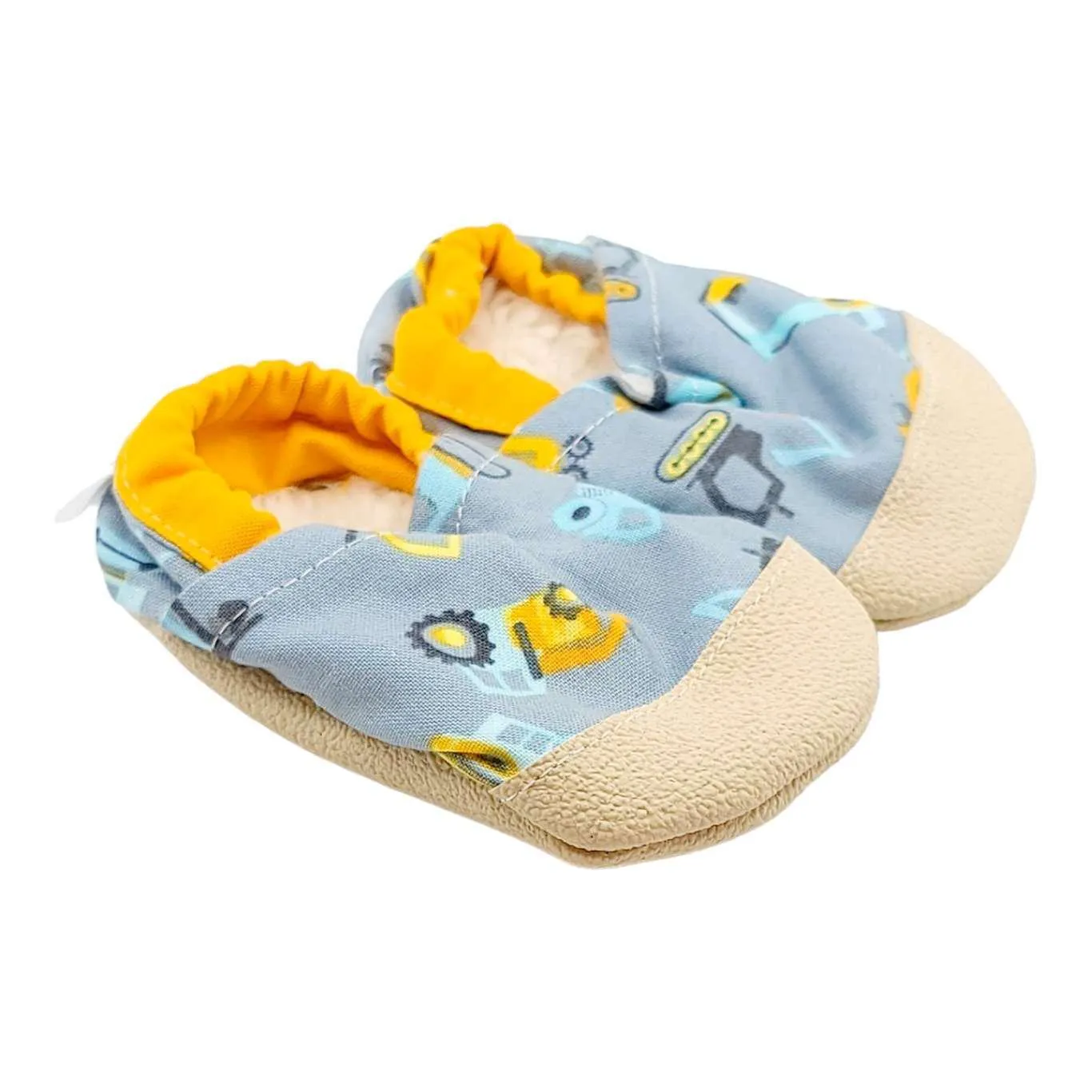 Baby Shoes - Construction Vehicles (0-6mo or 6-12mo) by This Brave Journey