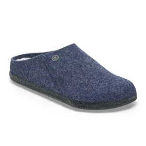 Birkenstock Zermatt Slipper (Men) - Dark Blue Wool/Natural Shearling
