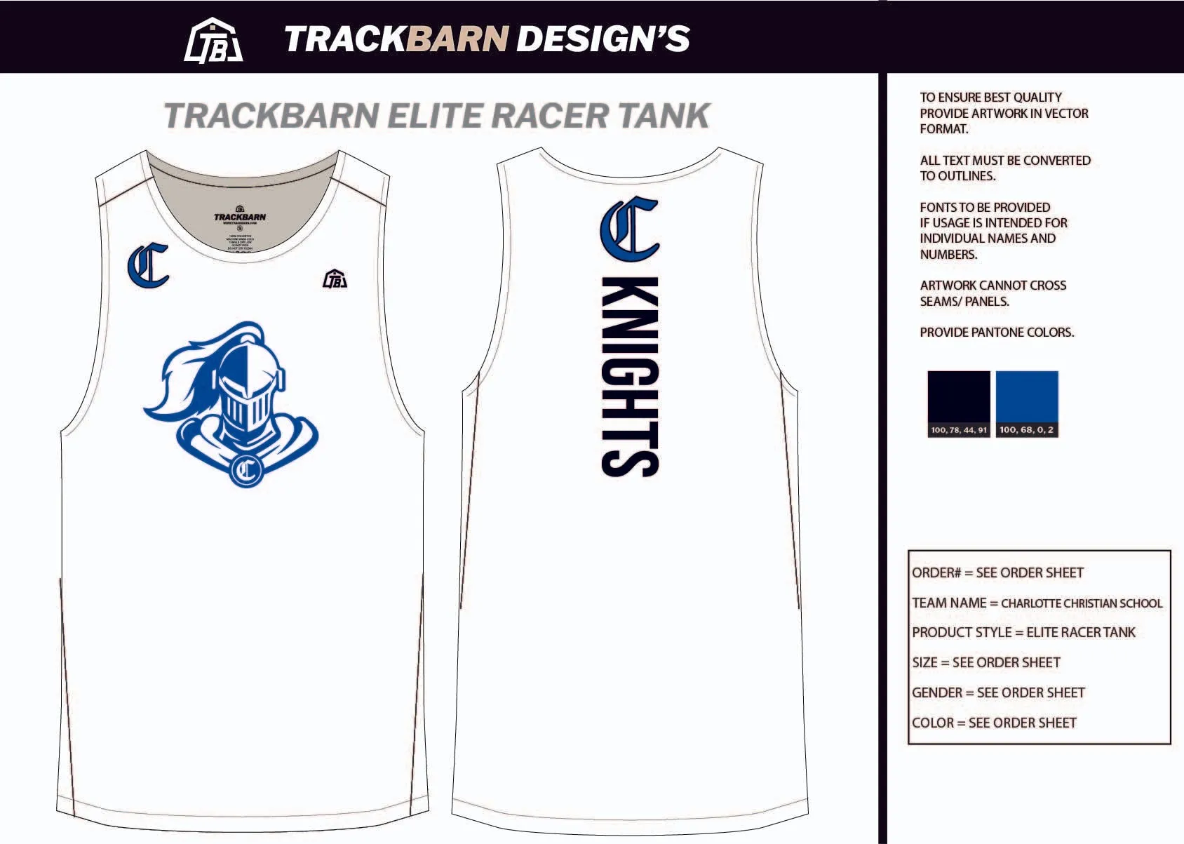 Charlotte-Christian-School Youth Track Singlet