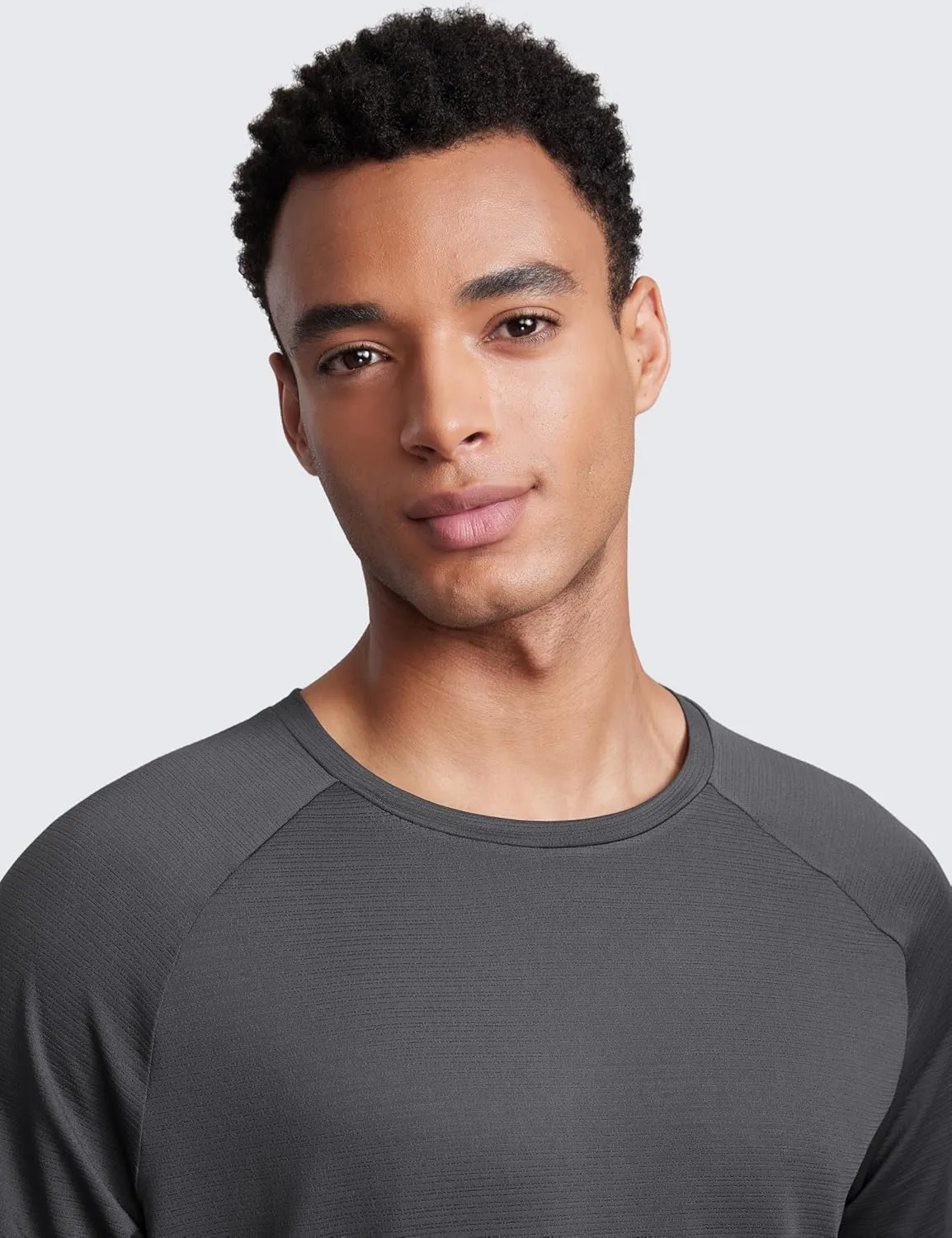 CRZ YOGA Mens Lightweight Athletic T-Shirts Moisture Wicking Running Workout Shirt Short Sleeve Gym Tops