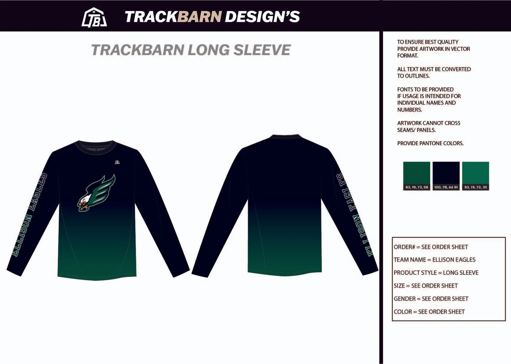 Ellison-Eagles- Womens Stretch Light LS Tee