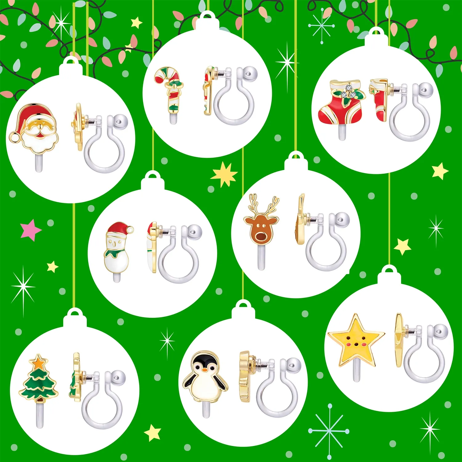 Girl Nation Holiday Clip-On Cutie Earrings