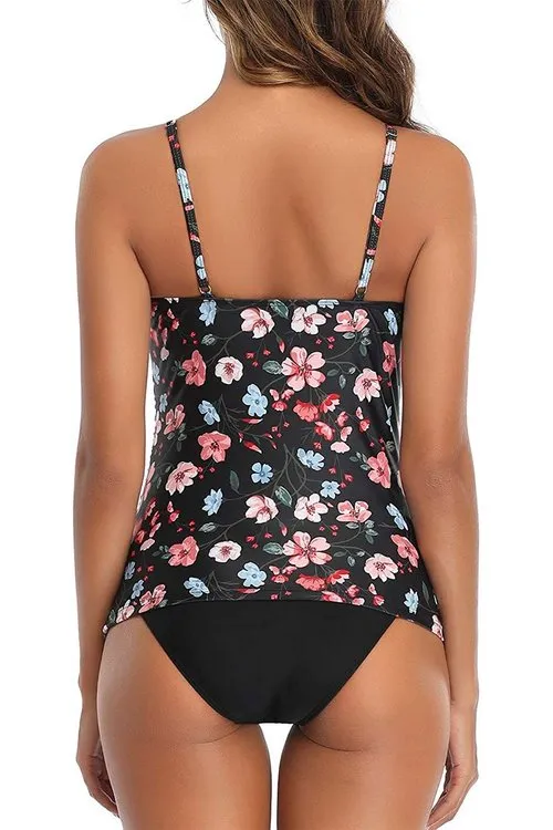 High Necked Stylish Tankini Swimsuit