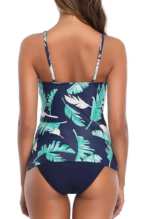 High Necked Stylish Tankini Swimsuit