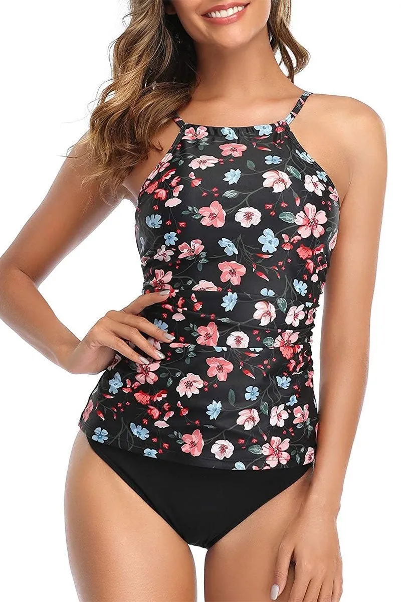 High Necked Stylish Tankini Swimsuit
