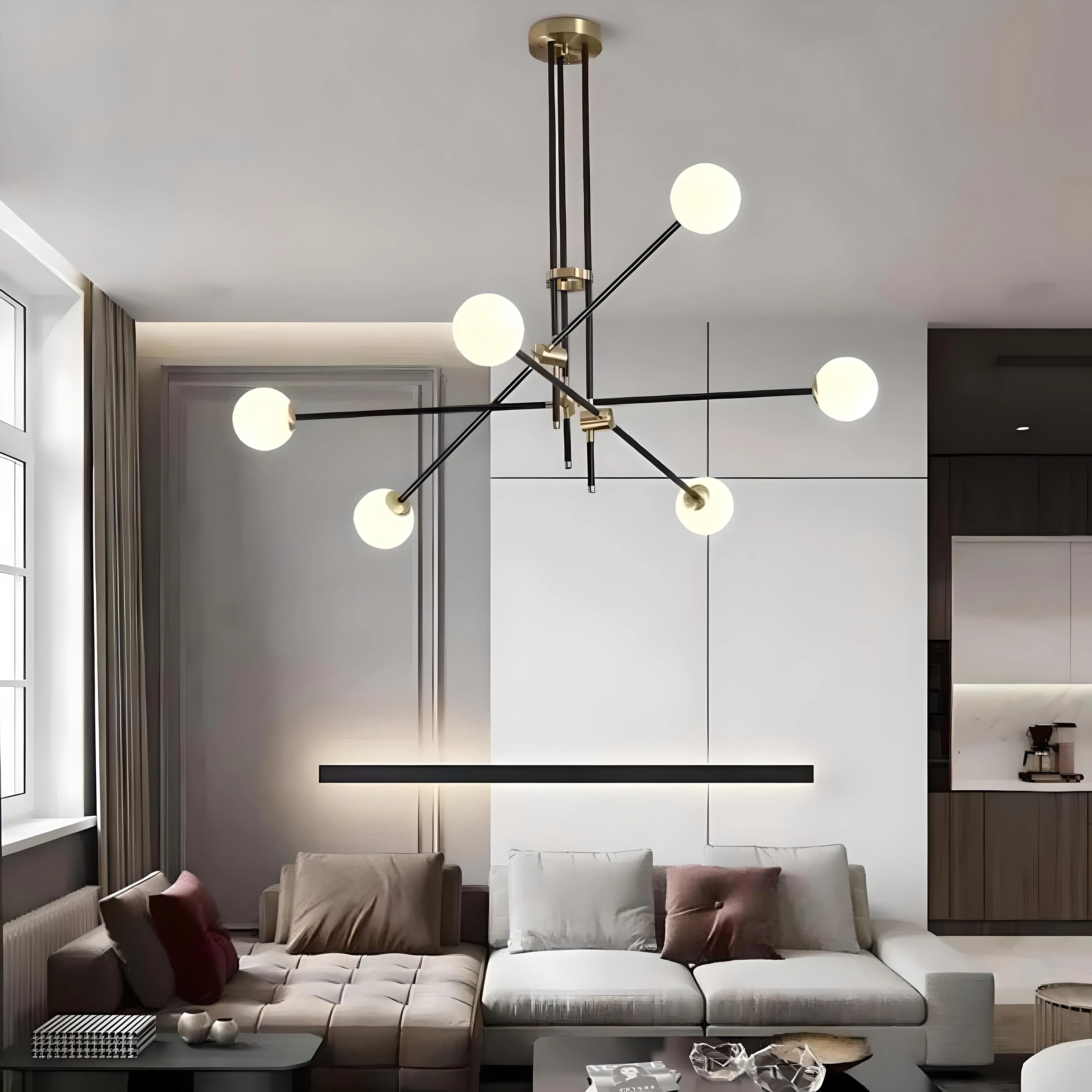 Jutland - Transformative Agile Flush Mount Chandelier