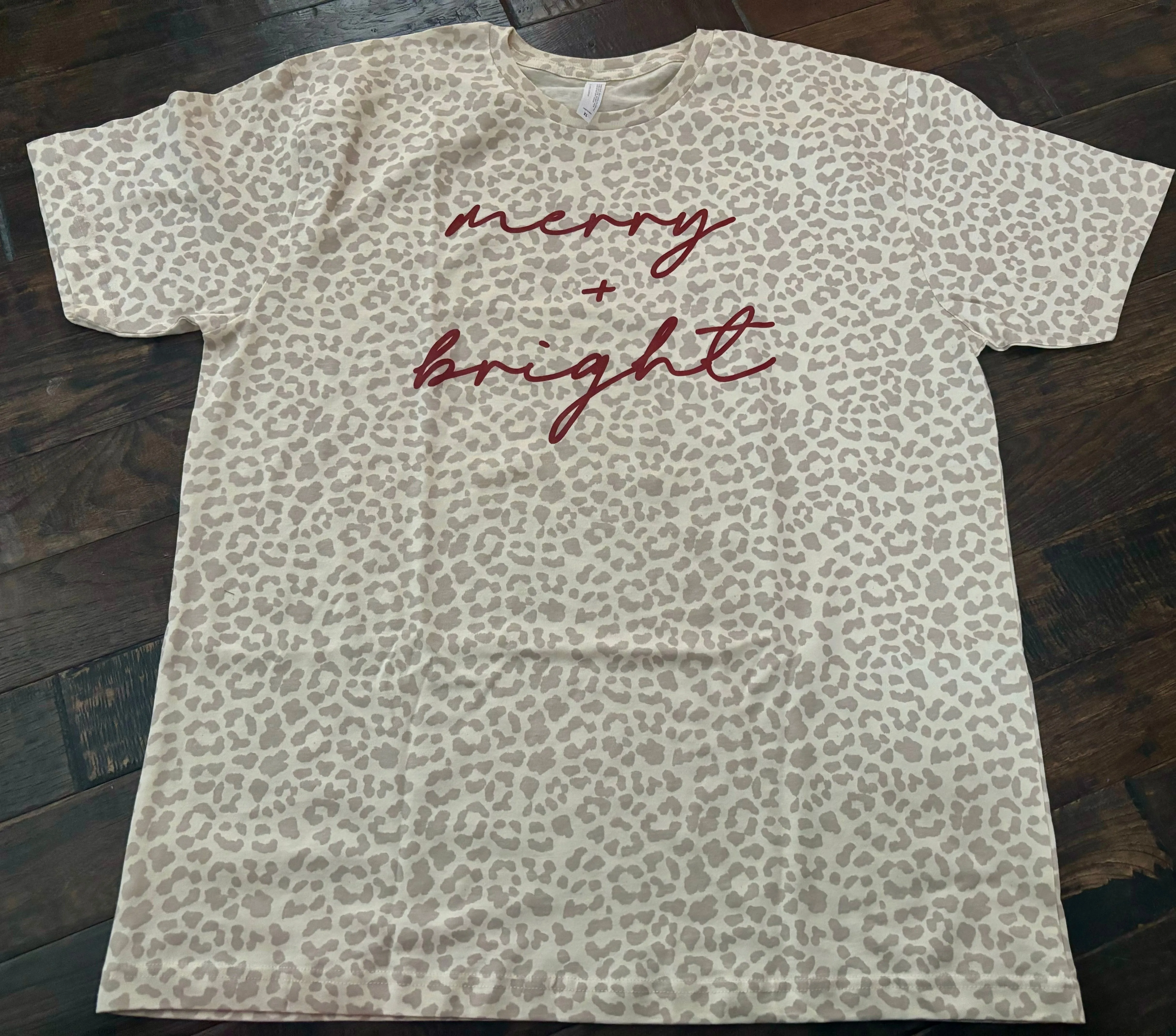 Leopard print SS merry & Bright