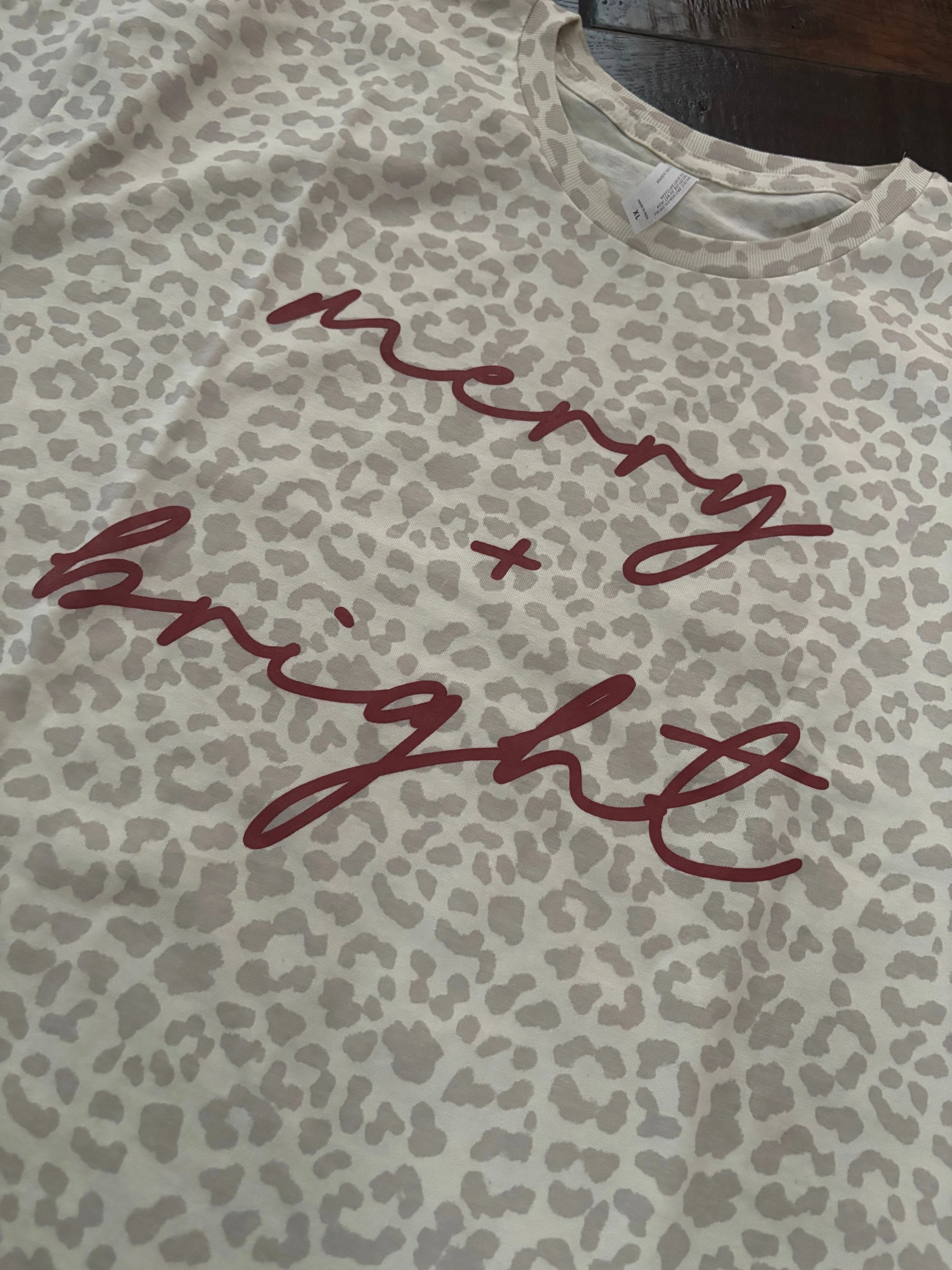 Leopard print SS merry & Bright