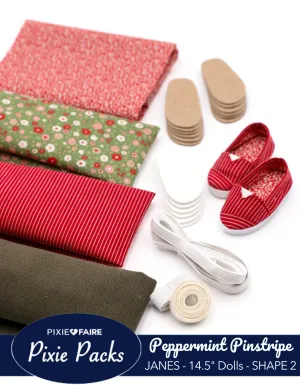 Pixie Packs Peppermint Pinstripe Janes Shoe SHAPE 2