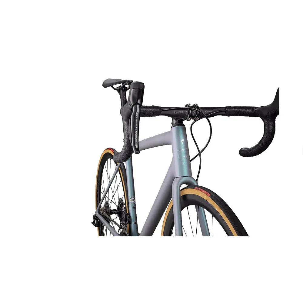 SPECIALIZED SWORKS AETHOS SW 2022 Complete Road Bike Shimano Dura Ace 9200 - Cool Grey/Chameleon Eyris Tint/Brushed Chrome