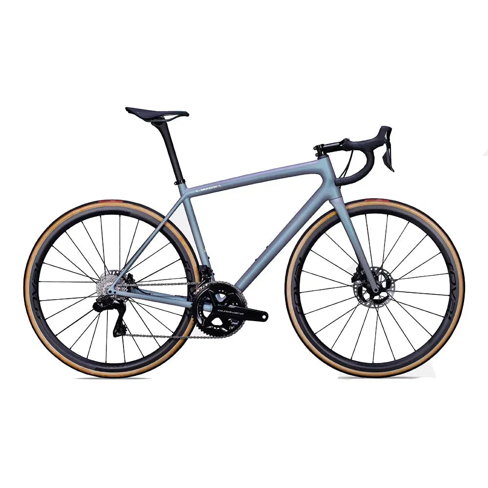 SPECIALIZED SWORKS AETHOS SW 2022 Complete Road Bike Shimano Dura Ace 9200 - Cool Grey/Chameleon Eyris Tint/Brushed Chrome
