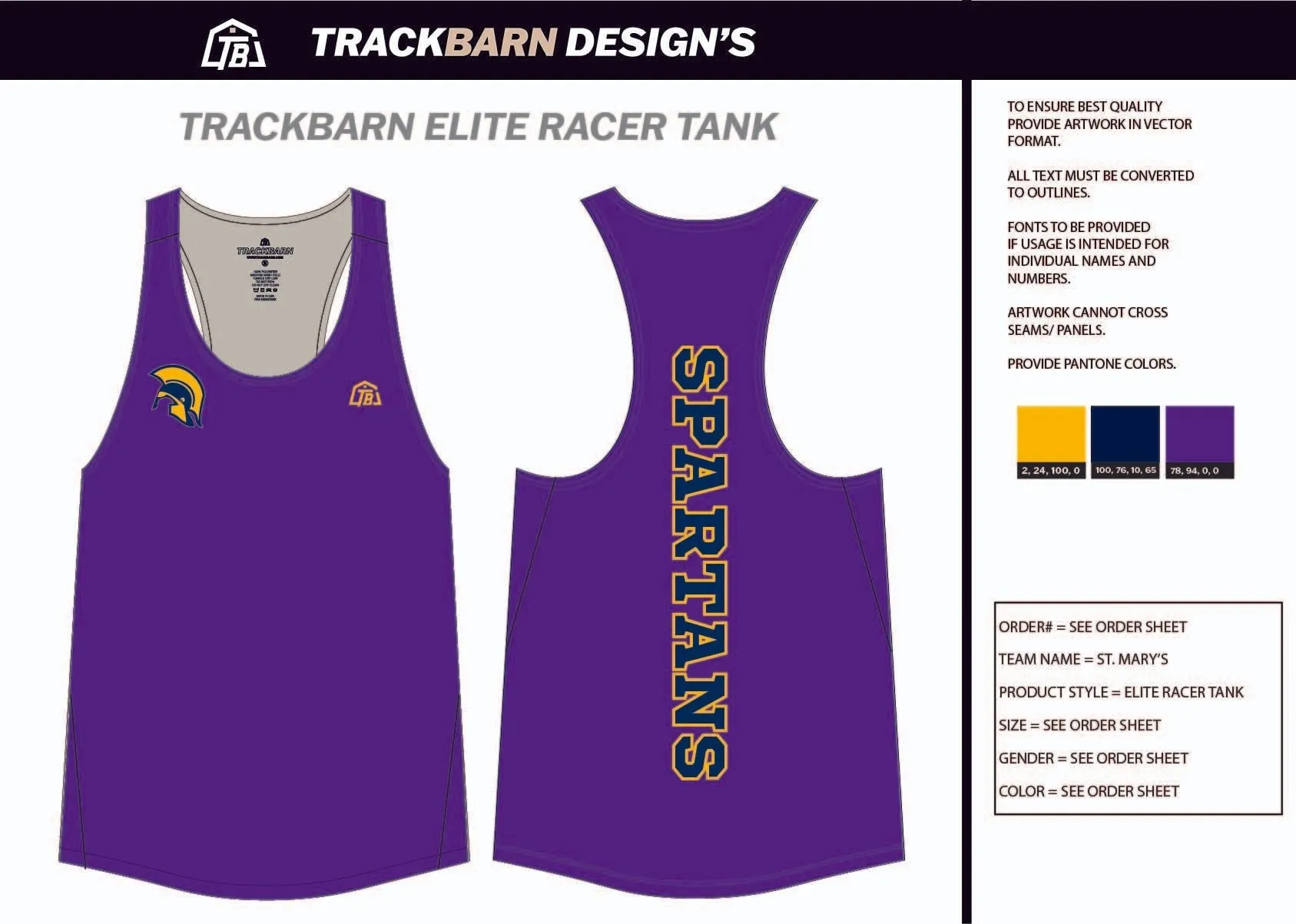 St.-Mary's- Youth Track Singlet